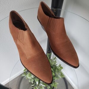 Dolcis Women's Western Suede Ankle Boots Size 7 Tanish Camel Brown